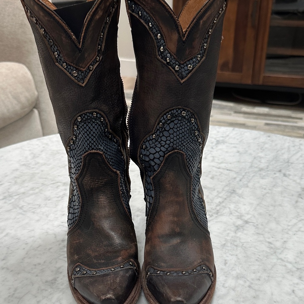 Freebird Warner Brown/Blue 8 Boots